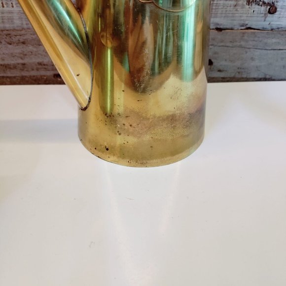 MCM Brass and Teak Japanese Tea Coffee Set Carafe Teapot Sugar Creamer Atomic - Picture 5 of 15